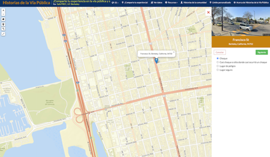 Street Story map screenshot