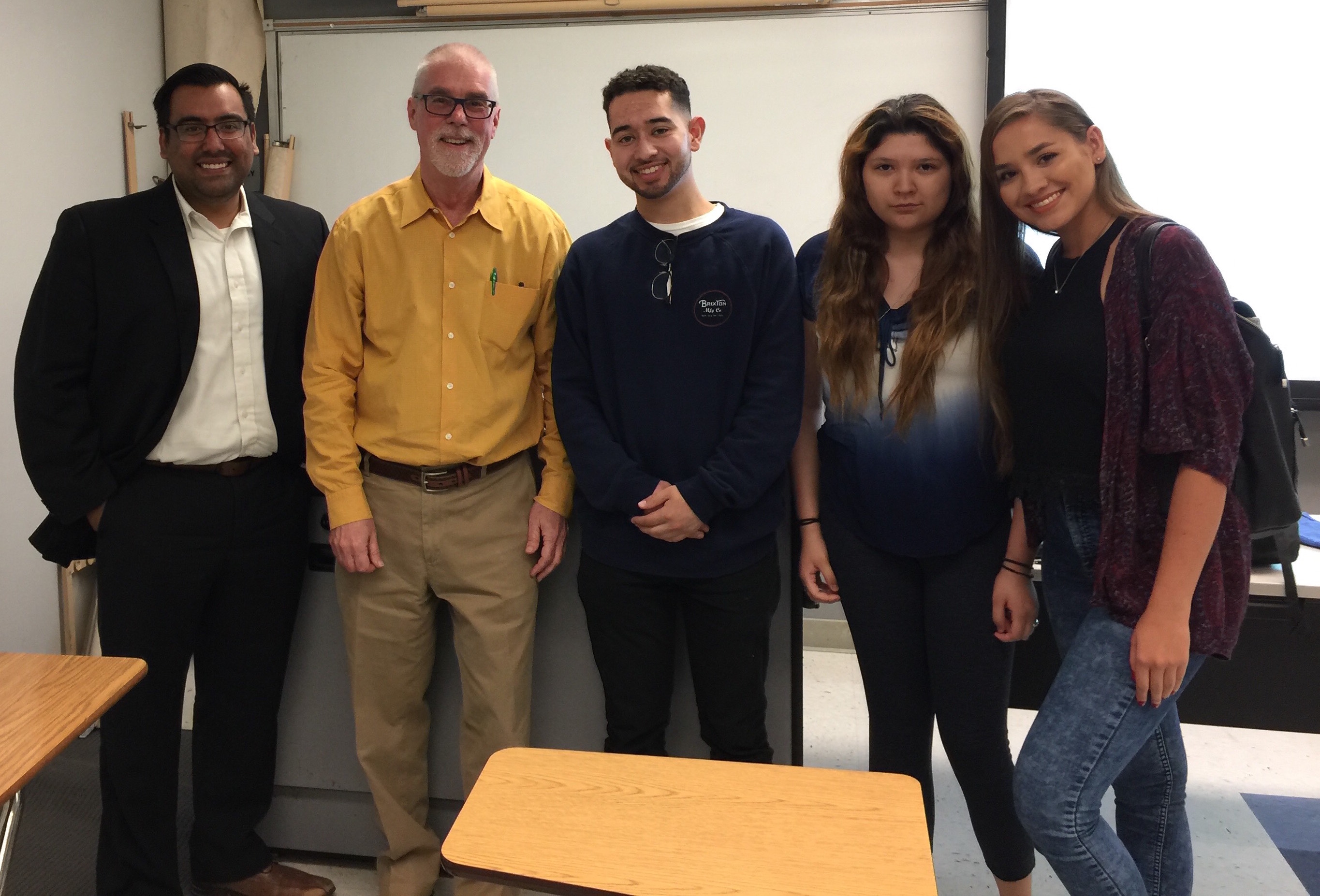 Dr. Charles Gossett with students