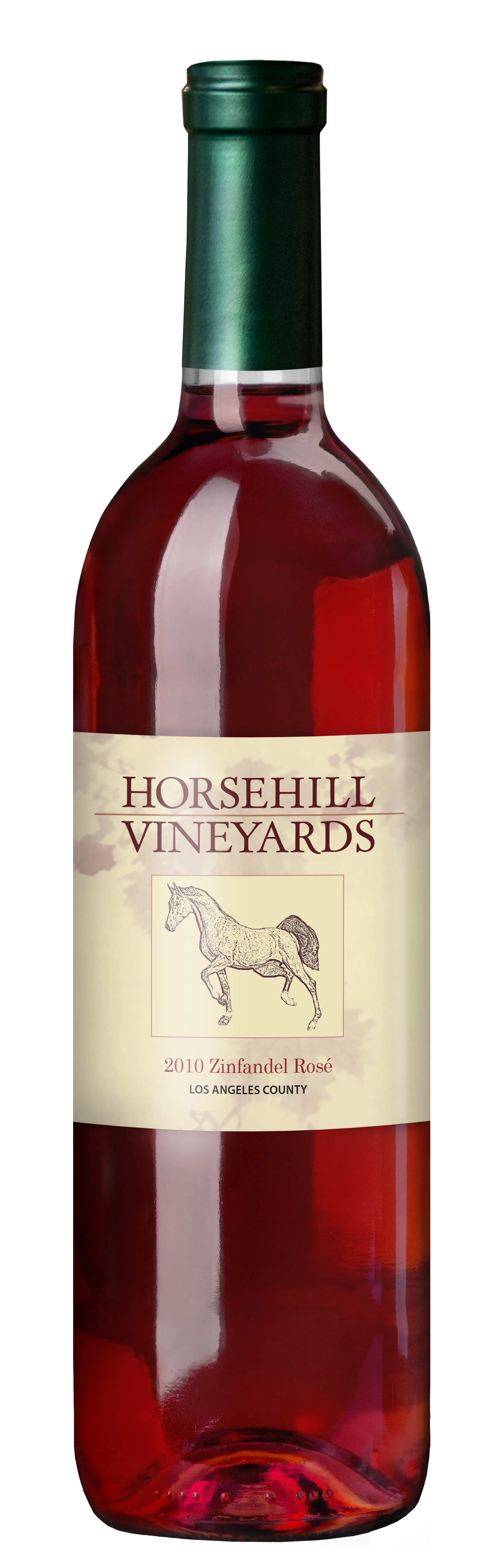 bottle of Horsehill Vineyards 2010 Zinfandel Rose