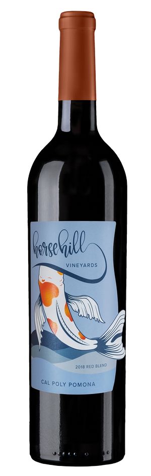 bottle of Horsehill 2018 Red Blend