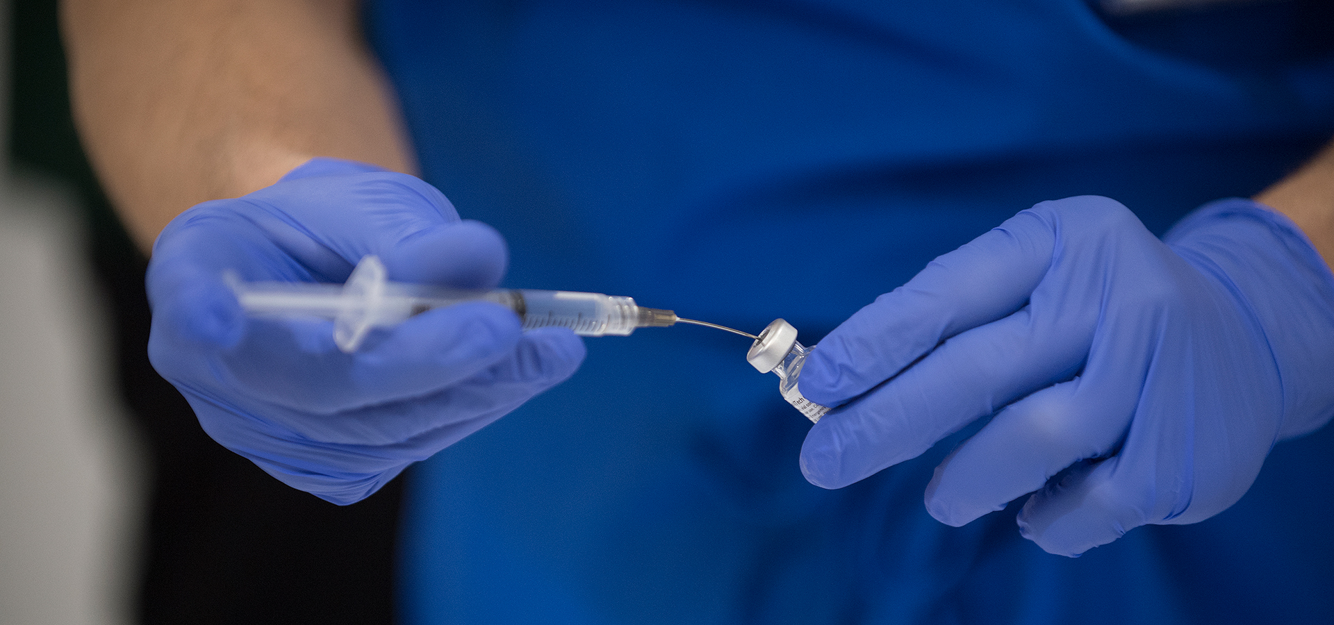 A COVID-19 Vaccine being prepared. 