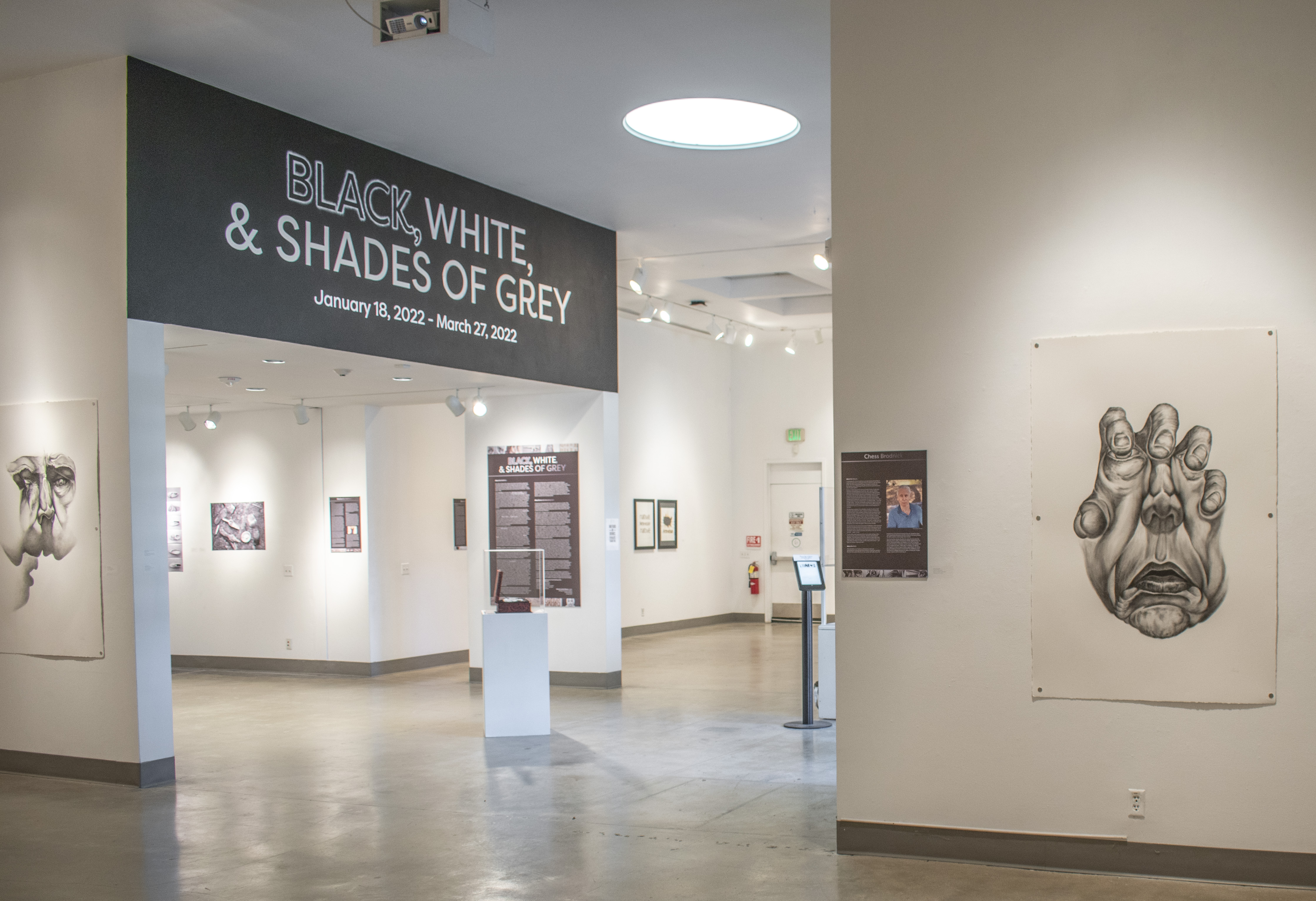 Our Black, White, & Shades of Grey exhibition at the Kellogg Art Gallery on campus is closing on March 27th, so that means you have about a week to come in and check it out before its gone! Stop by and check out all the amazing installations. Our hours are Wed-Thurs + Sat-Sun 12-4pm, closed Mondays, Tuesdays, and Fridays. Hope to see you all soon. 2022 to Mar. 27, 2022.