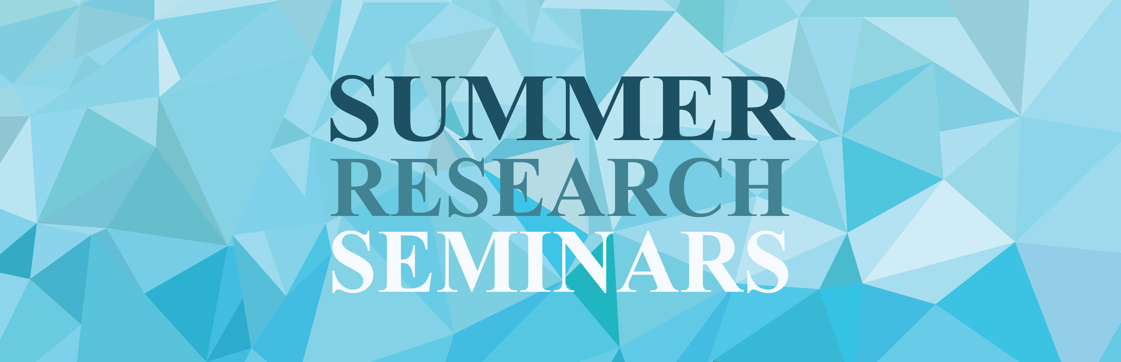 Summer Research Seminars on blue background