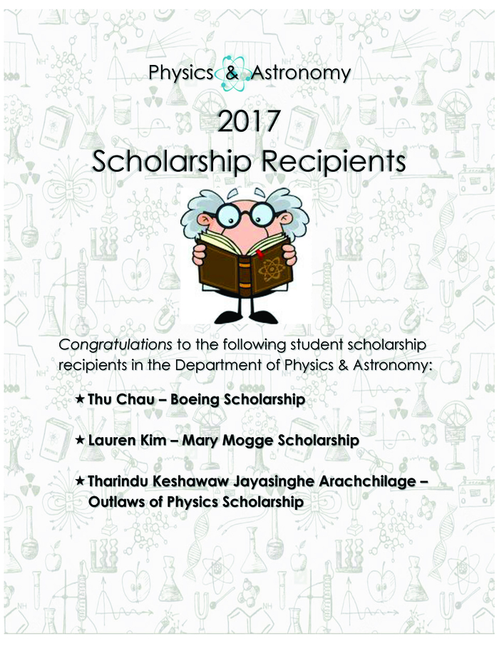 2017 student scholarship recipients