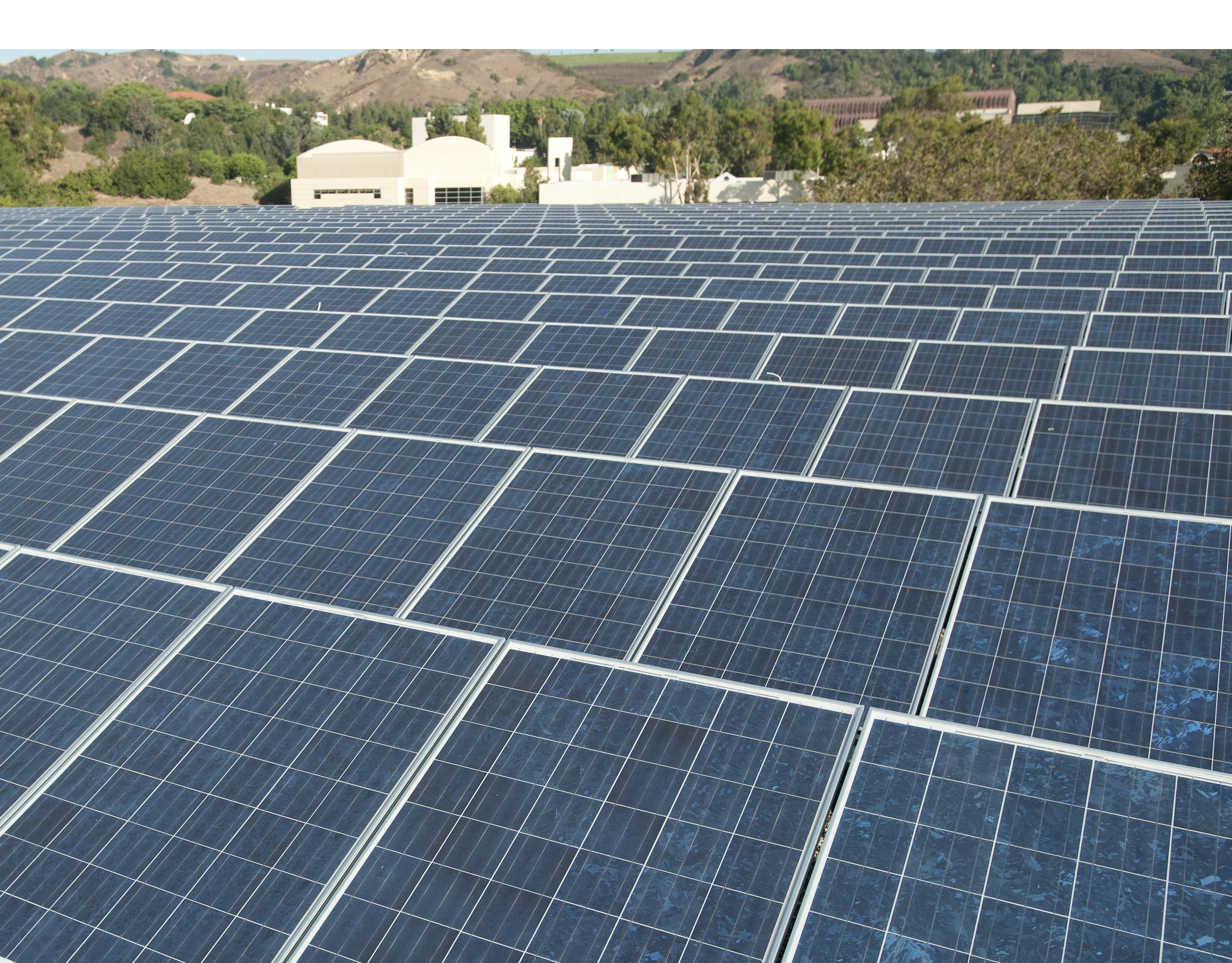 Solar panels atop Kellogg Gym