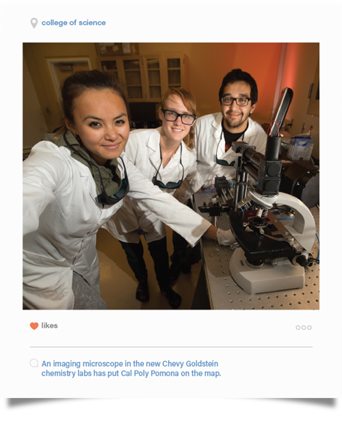 College of Science - An imaging microscope in the new Chevy Goldstein chemistry labs has put Cal Poly Pomona on the map.
