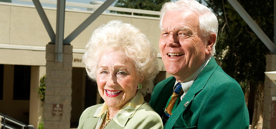 Longtime benefactors Carol and Jim Collins