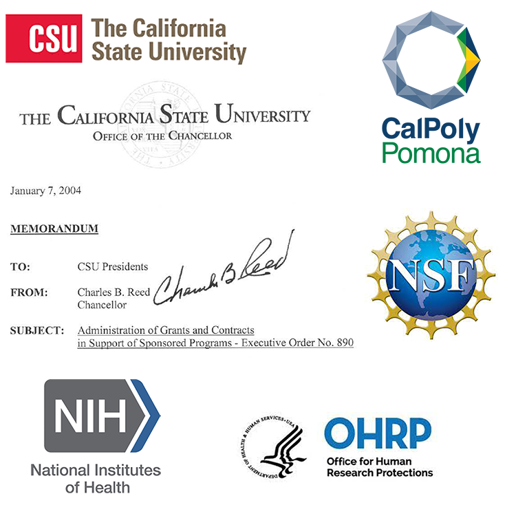 logos of funding agencies and of the CSU