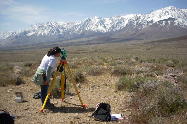 students surveying