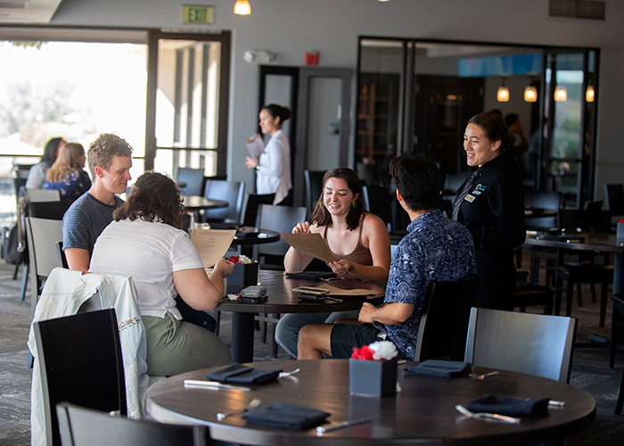 Patrons order food at the Restaurant at Kellogg Ranch