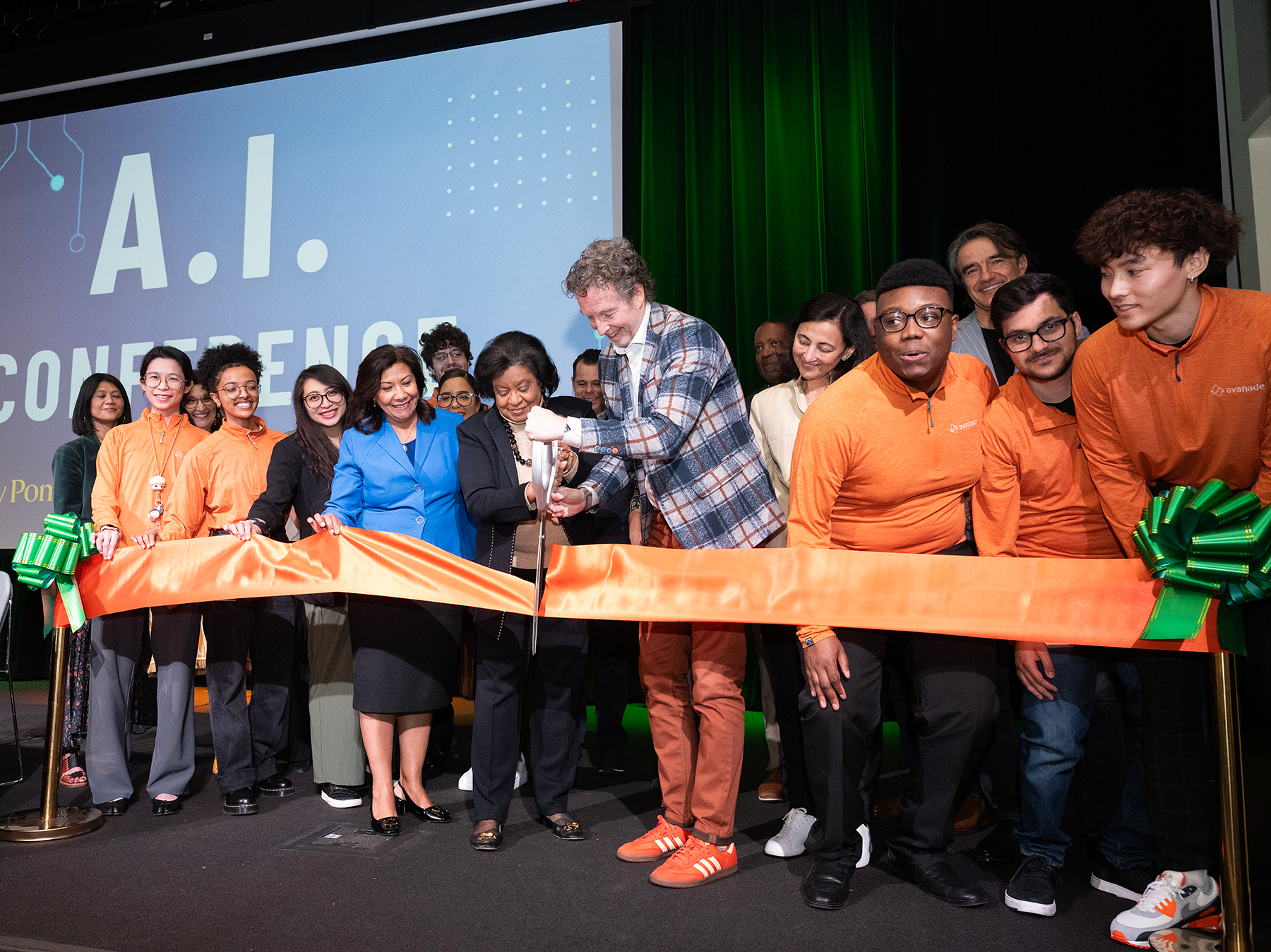 Congresswoman Norma Torres attend AI conference ribbon cutting