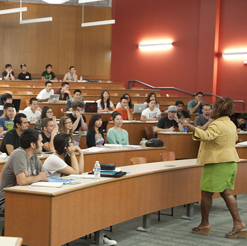 professor in front of a class