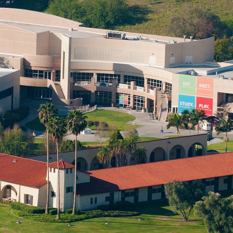 aerial view of Cal Poly Pomona quad