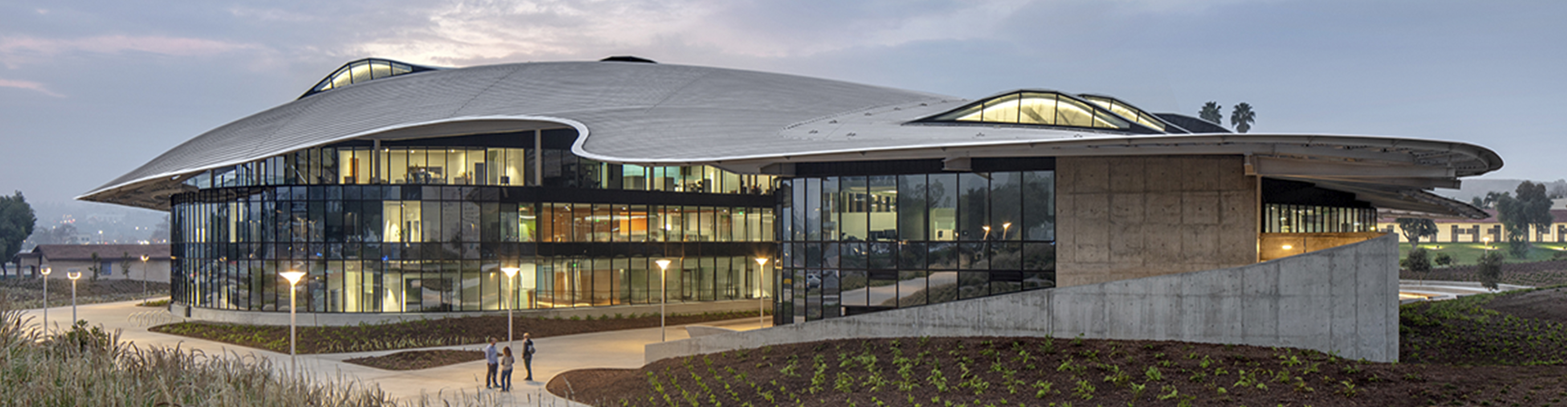 exterior view of student services building