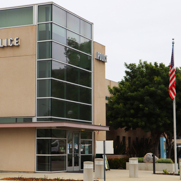 exterior view of university police department building