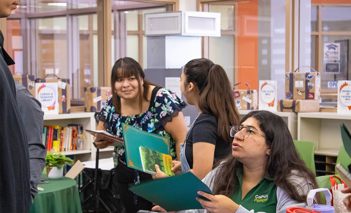 CPP staff speaking to a student