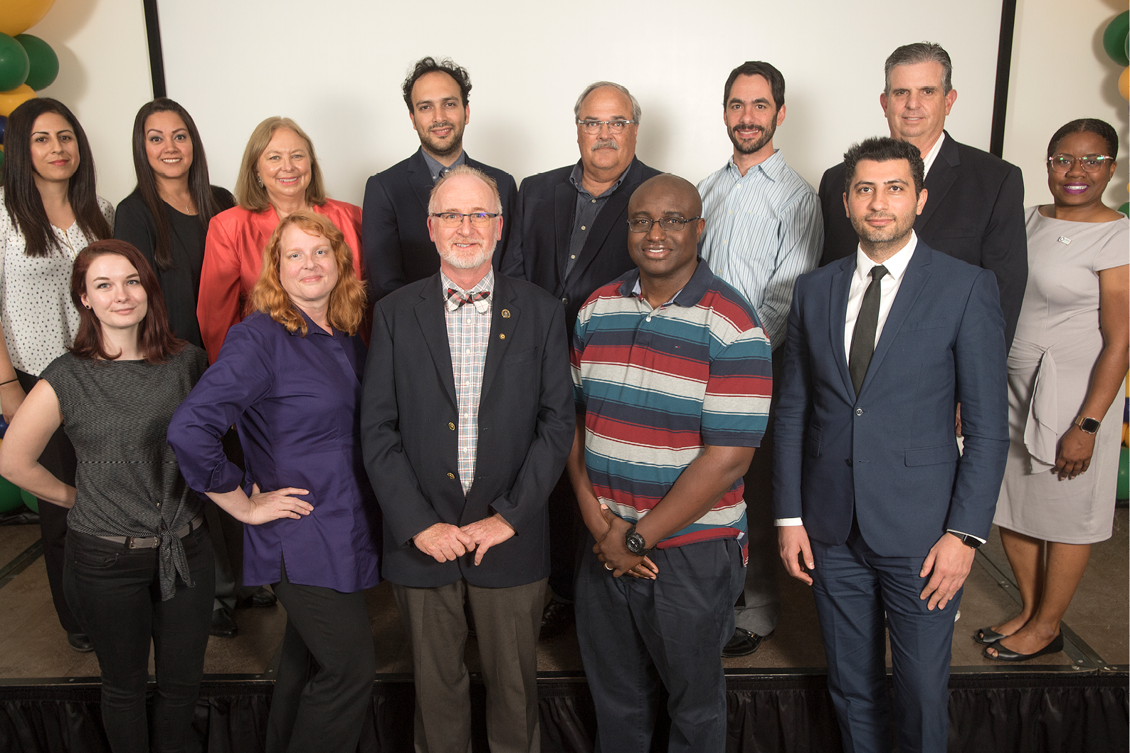 A group of faculty and staff at Outstanding Advisor Awards