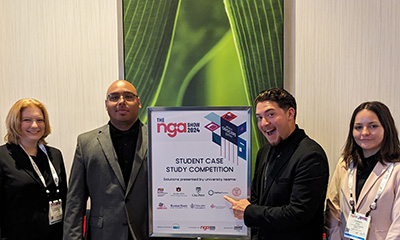 Four students at the National Grocers Association competition