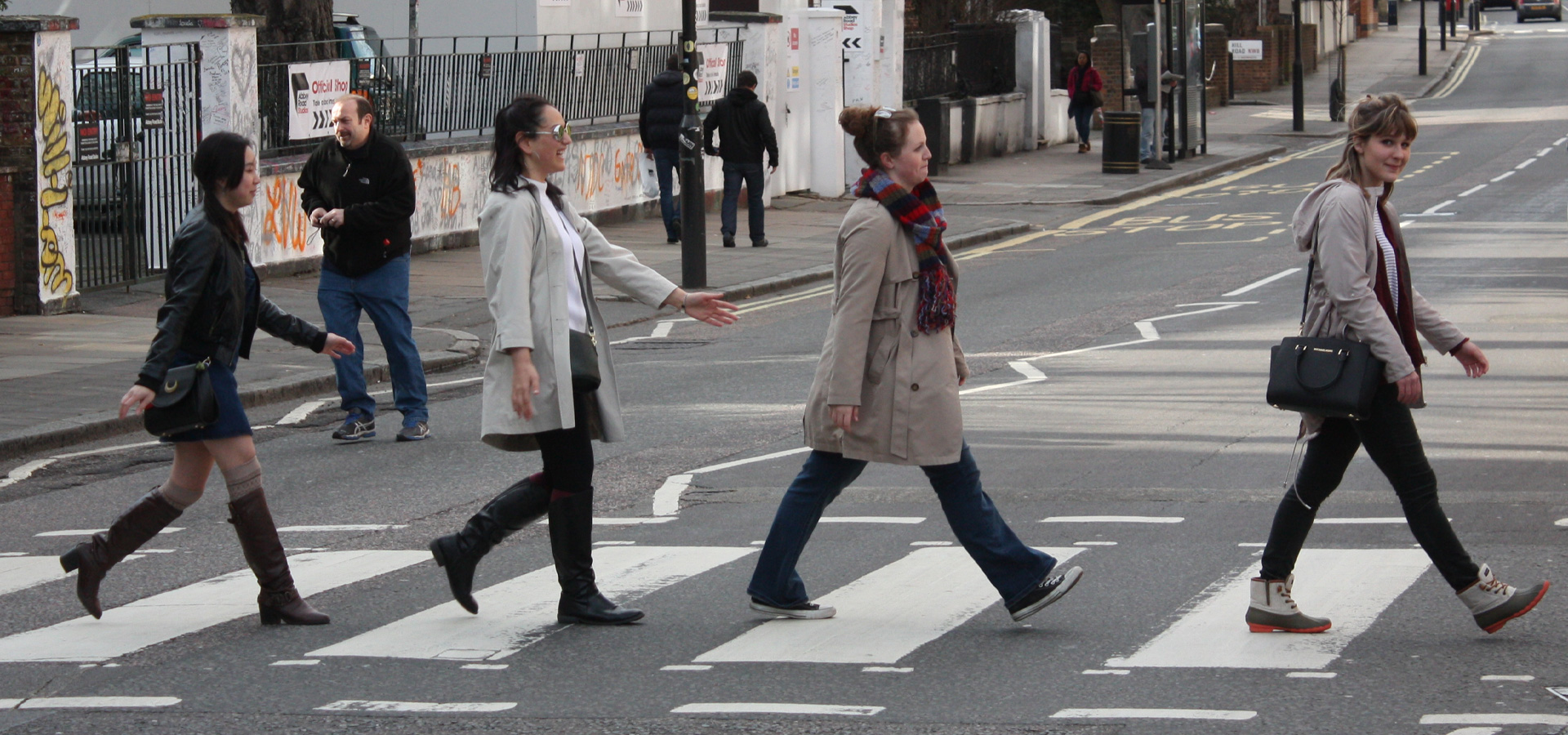 Students in London studying abroad