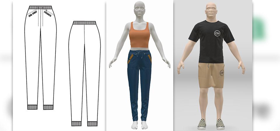 Computer-generated images of what the fashion line would look like