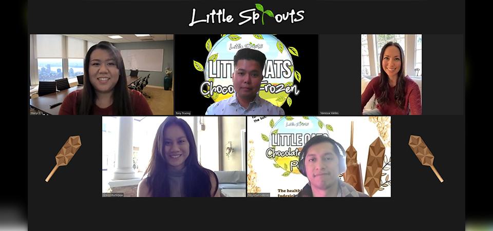 The "Little Sprouts" team in a Zoom meeting