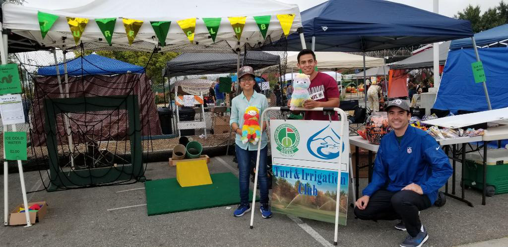 Turf Club at a club booth