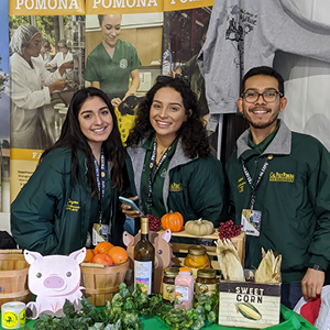 Agriculture students at a fair
