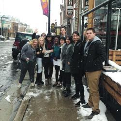ABM 405 students on a trip to Utah for a student marketing competition.