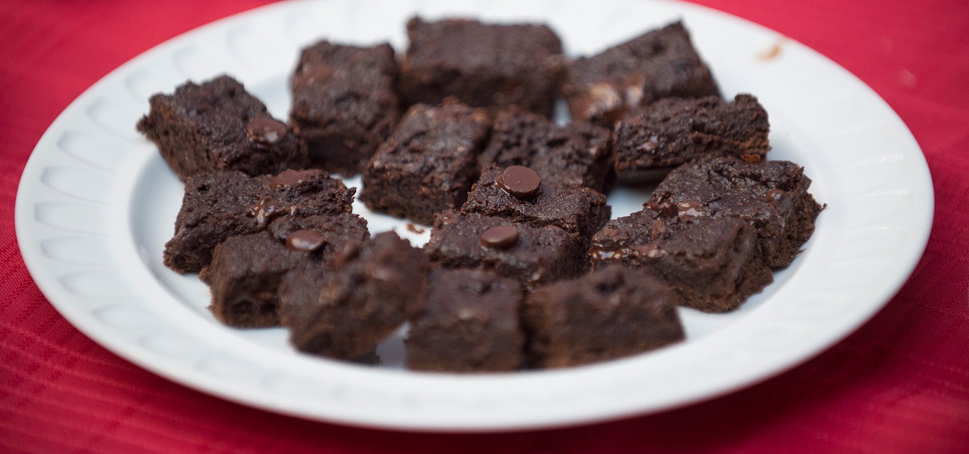  A plate of vegan brownies