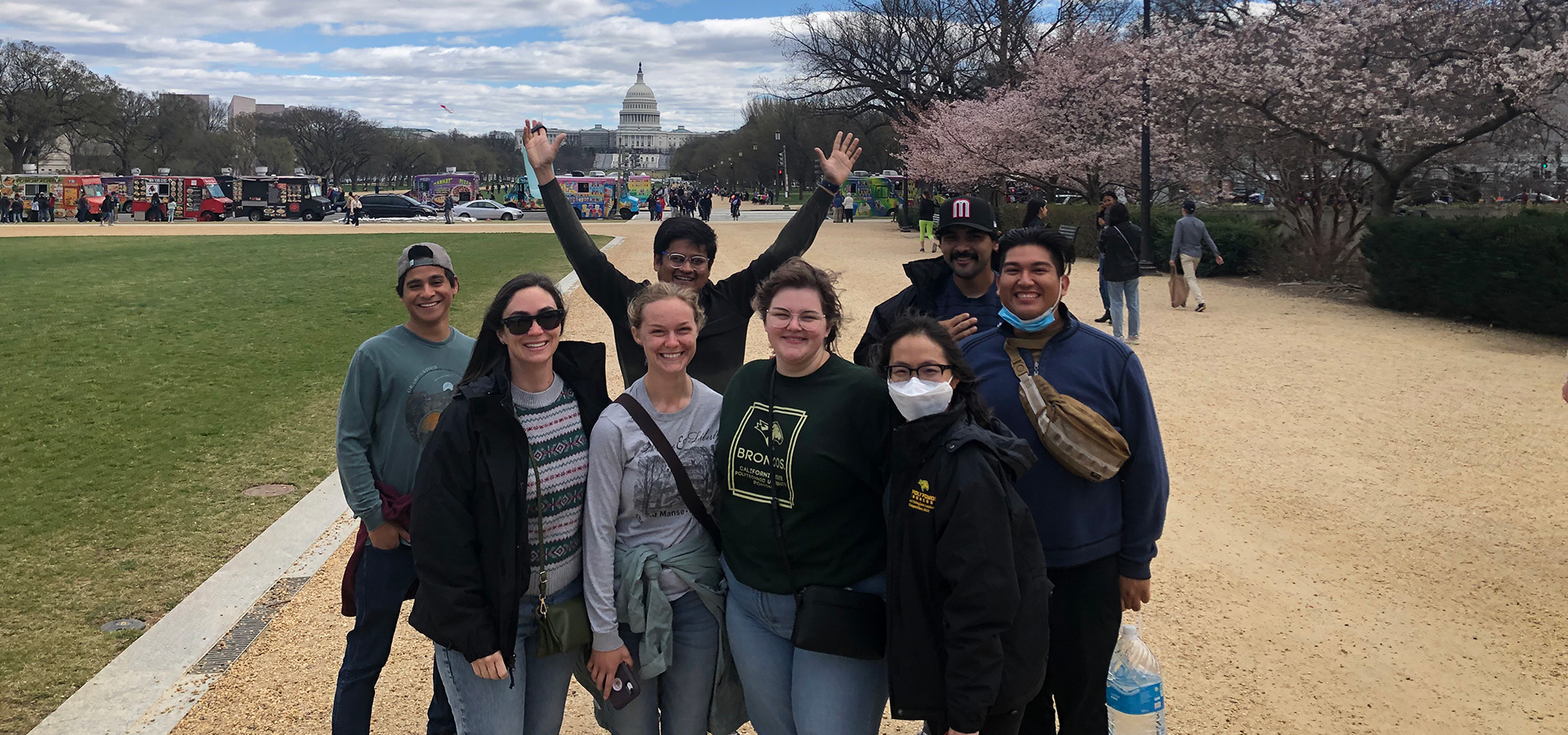 The team posing in Washington D.C.