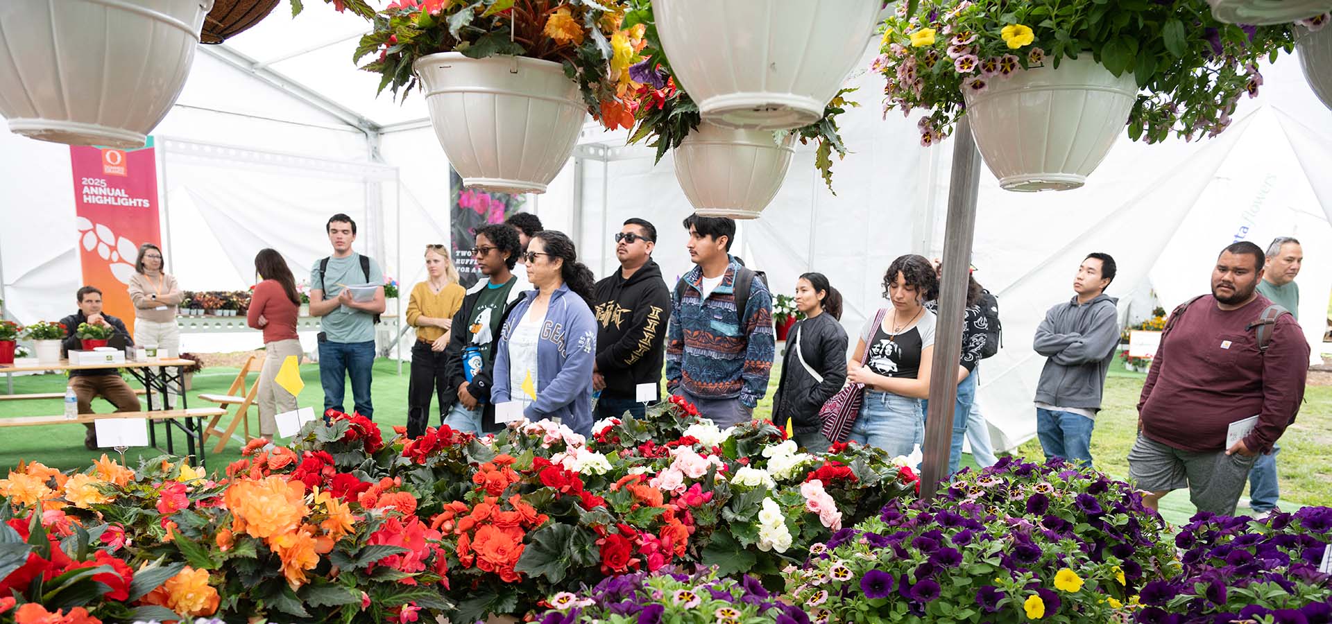 Students get a tour of plant show