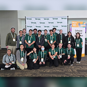 Cal Poly Pomona students pose for a group photo at the 2025 Turf Bowl