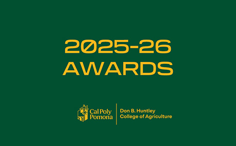 Slide with college unit signature that says "2025-26 Awards"