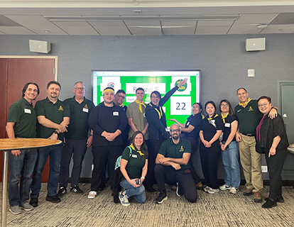 Cal Poly Pomona students and faculty at the College Bowl.