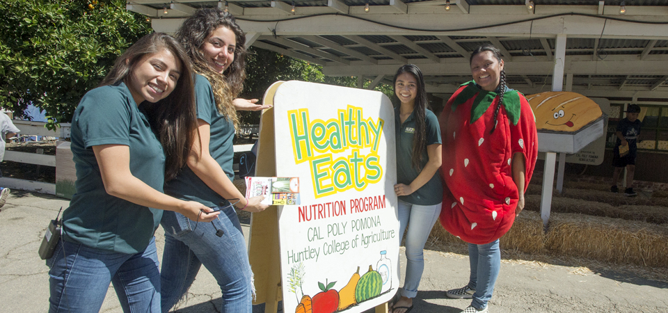Nutrition students do a healthy food program at the Los Angeles County Fair