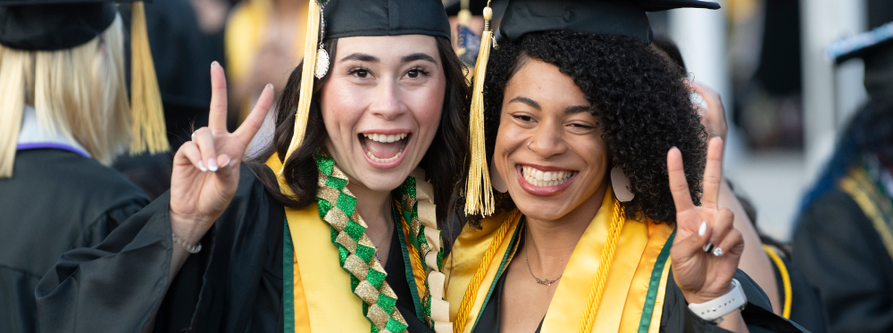 Two students at College of Agriculture Commencement