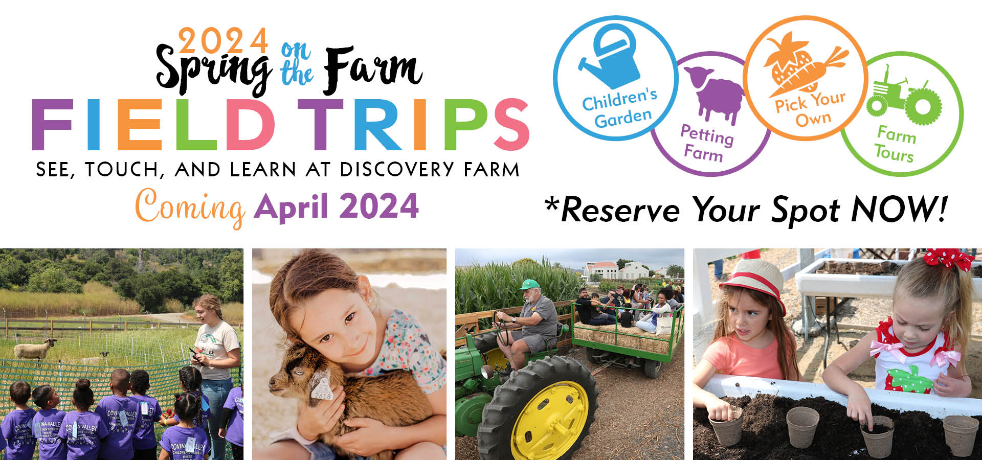 Decorative Image: Field Trips Coming April 2024; Reserve Your Spot Now
