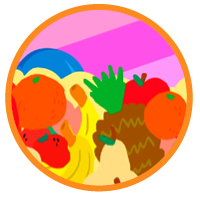 fruits and veggies cartoon