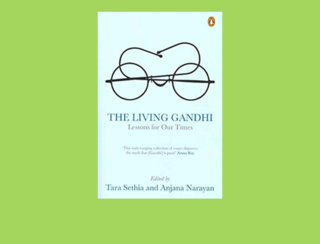 book cover for the Living Gandhi