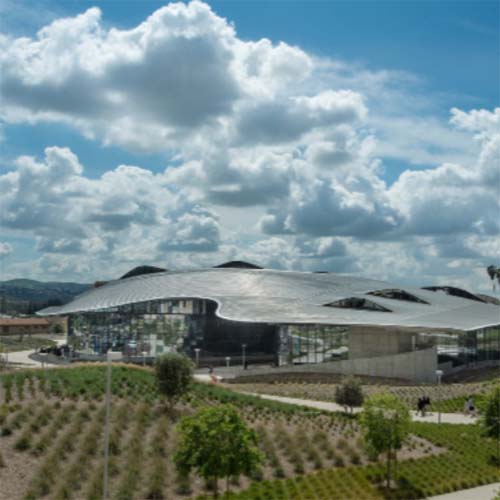 ssb building with clouds