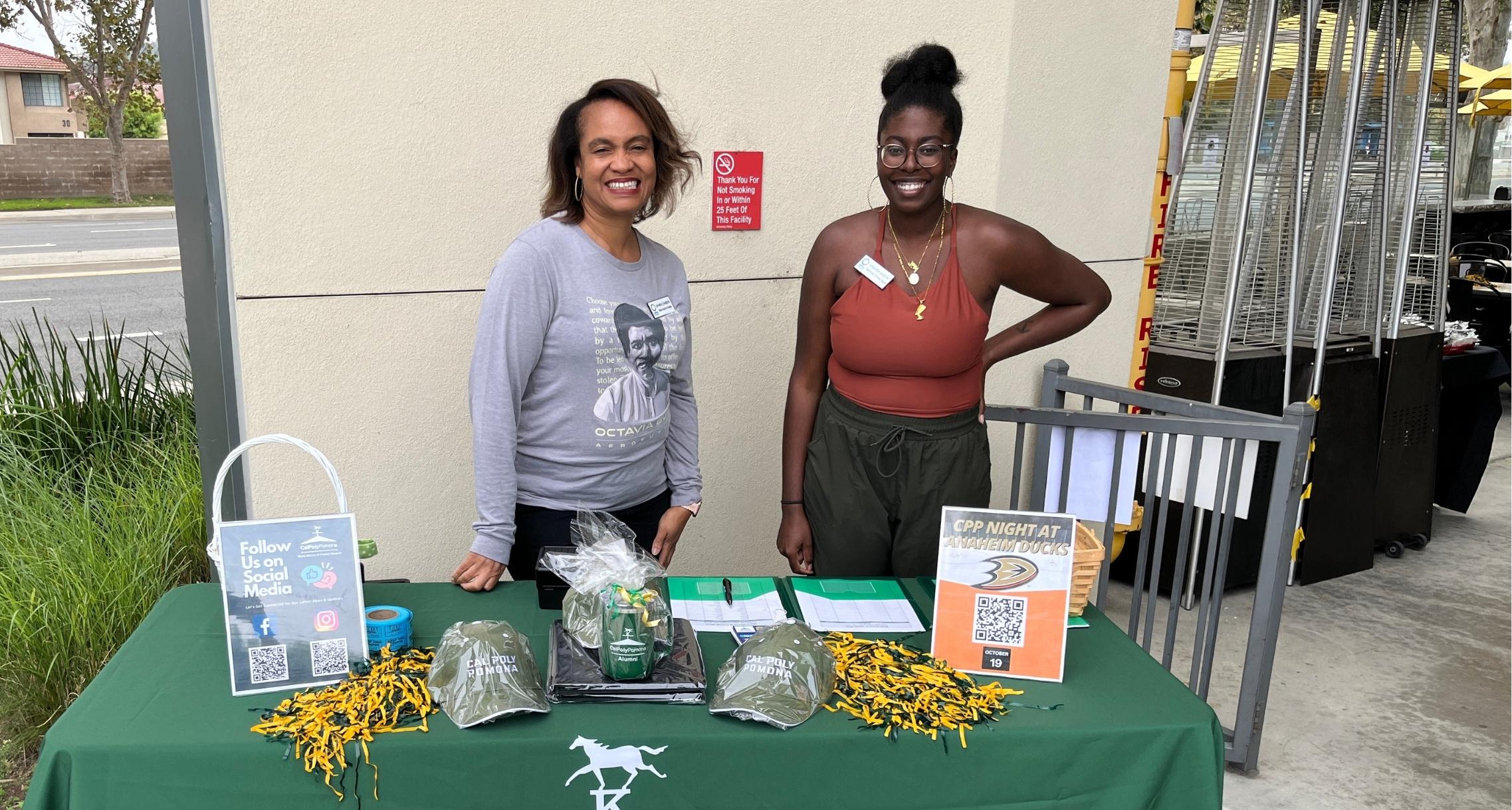board president vanessa joseph and shawna at check in