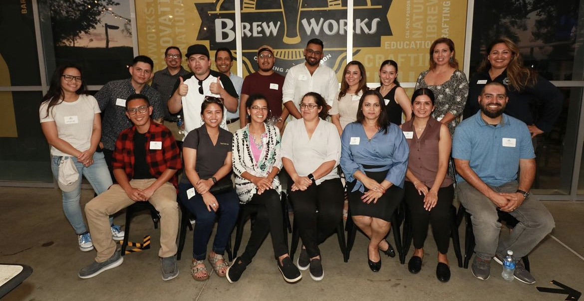 Latin Alumni group members at the mixer at Brew Works
