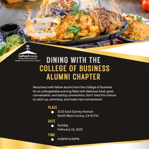 dining with the college of business alumni chapter