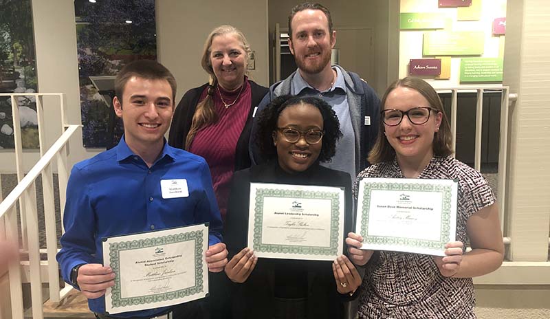 Students receiving scholarships at Kellogg West