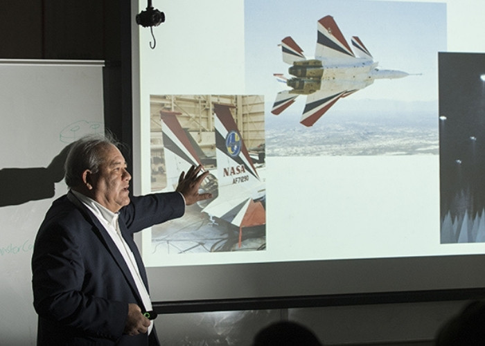 professor studying physics