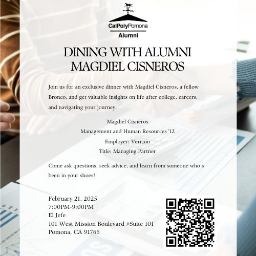 dining with alumnus magdiel