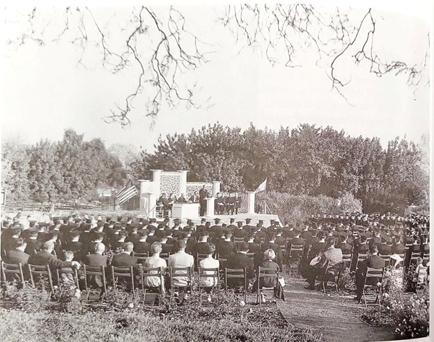 graduation in the rose garden c. 1962