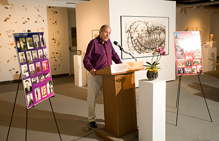 Bruce Jewett has given annually to the Ink & Clay exhibition.