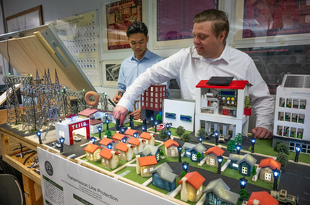 student working on engineering project 