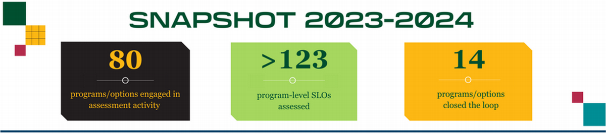 Graphic displaying number of SLOs assessed 